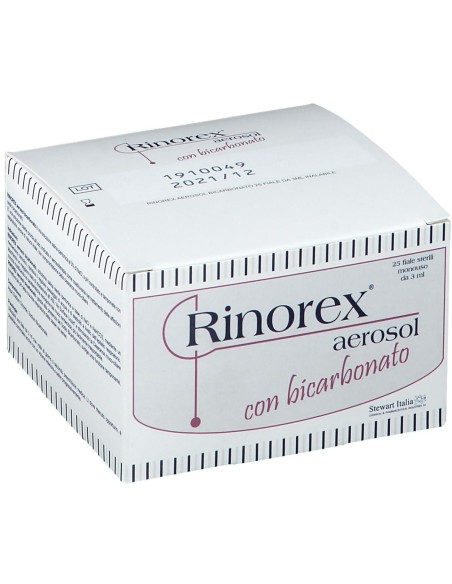 FIALA PER AEROSOL RINOREX BICARBONATO 25 FIALE 3 ML