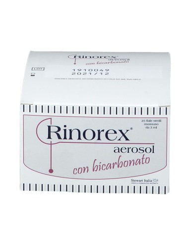 FIALA PER AEROSOL RINOREX BICARBONATO 25 FIALE 3 ML