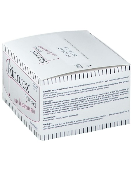 FIALA PER AEROSOL RINOREX BICARBONATO 25 FIALE 3 ML