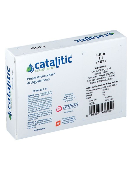 CATALITIC OLIGOELEMENTI LITIO LI 20 FIALE 2 ML
