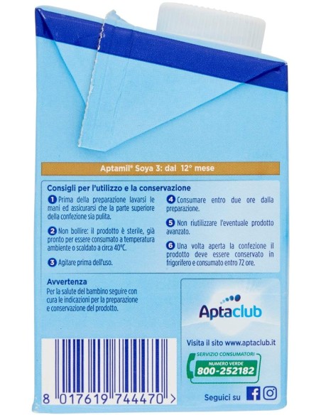 APTAMIL 3 SOYA CRESCITA 500 ML