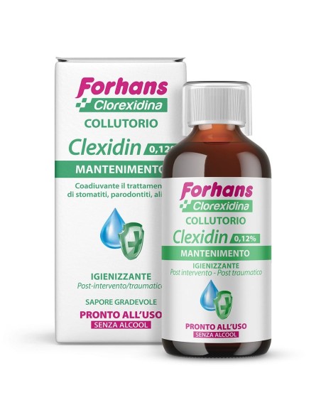 FORHANS COLLUTORIO CON CLOREXIDINA 0,12 CLEXIDIN SENZA ALCOOL 200 ML