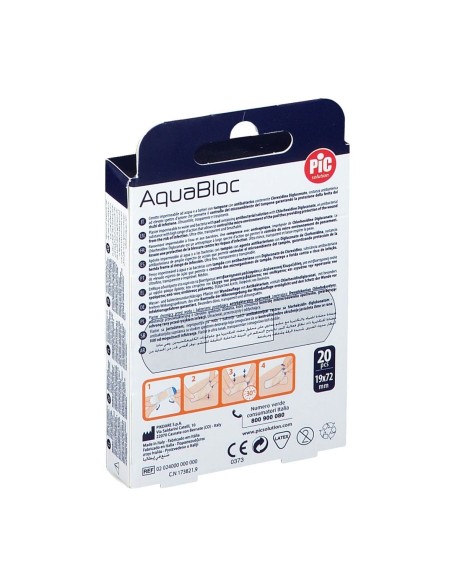 CEROTTO PIC AQUABLOC 19X72MM ANTIBATTERICO 20 PEZZI