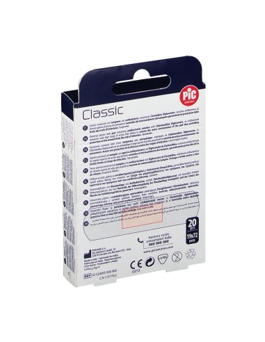 CEROTTO PIC CLASSIC 19X72 MM ANTIBATTERICO 20 PEZZI