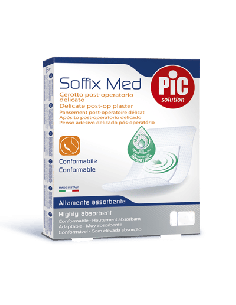 CEROTTO PIC SOFFIX MED IN TNT CON TAMPONE CENTRALE ASSORBENTE STERILE MONOUSO 10X20 CM ANTIBATTERICO 5 PEZZI