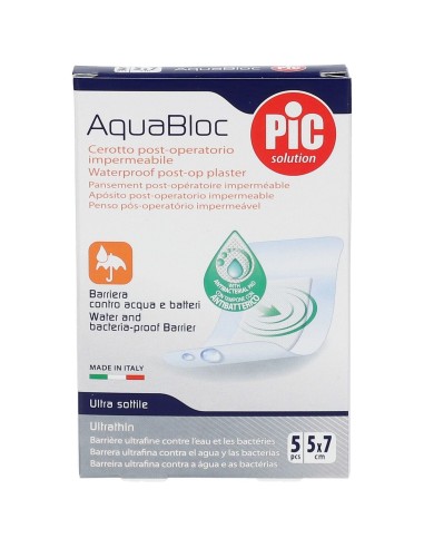 CEROTTO PIC AQUABLOC 5X7 STERILE ANTIBATTERICO 5 PEZZI