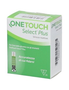 STRISCE MISURAZIONE GLICEMIA ONETOUCH SELECT PLUS 25 STRISCE