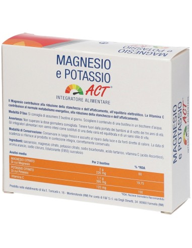 MAGNESIO E POTASSIO ACT 14 BUSTINE