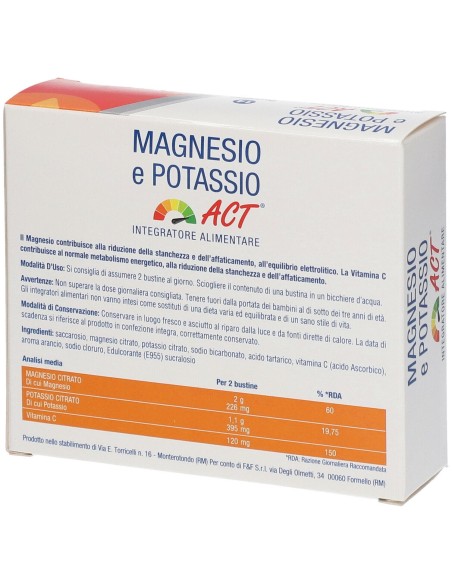 MAGNESIO E POTASSIO ACT 14 BUSTINE