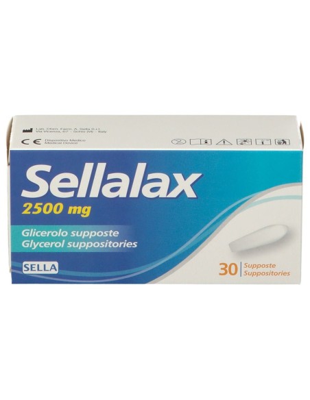 SELLALAX 2500MG SUPPOSTE GLICEROLO 30 PEZZI