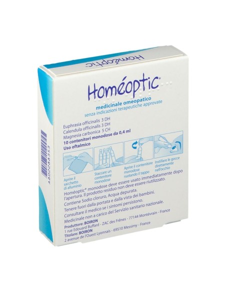 HOMEOPTIC COLLIRIO MONODOSE 10 FIALE 0,4 ML