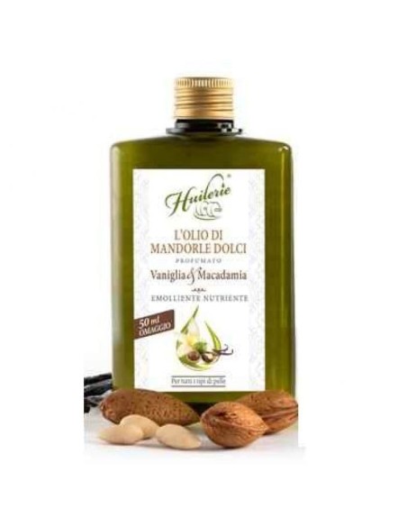 HUILERIE L'OLIO DI MANDORLE DOLCI PROFUMATO VANIGLIA & MACADAMIA 300 ML