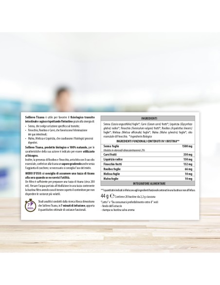 SOLLIEVO TISANA BIO 20 FILTRI DA 2,2 G