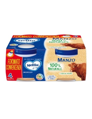 MELLIN OMOGENEIZZATO MANZO 4X80 G