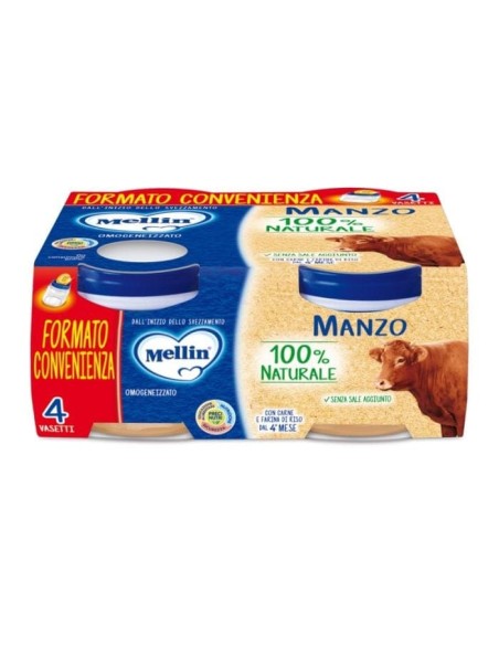 MELLIN OMOGENEIZZATO MANZO 4X80 G