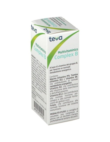 MULTIVITAMINICO COMPLEX B TEVA 40 COMPRESSE 16,4 G