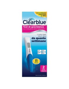 TEST DI GRAVIDANZA CLEARBLUE CON INDICATORE DELLE SETTIMANE 2 PEZZI