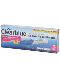 TEST DI GRAVIDANZA CLEARBLUE CON INDICATORE DELLE SETTIMANE 2 PEZZI 2