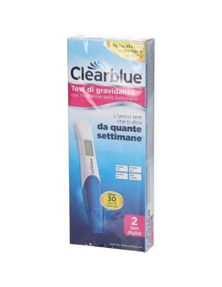 TEST DI GRAVIDANZA CLEARBLUE CON INDICATORE DELLE SETTIMANE 2 PEZZI