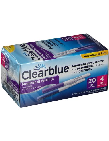 MONITOR DI FERTILITA' CLEARBLUE ADVANCED IN STICK 20 PEZZI + 4 TEST DI GRAVIDANZA