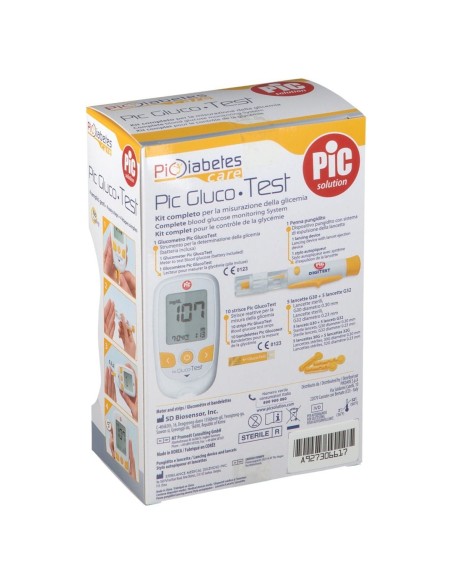 PIC GLUCOTEST KIT GLUCOMETRO