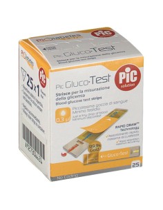 STRISCE MISURAZIONE GLICEMIA PIC GLUCOTEST 25 PEZZI