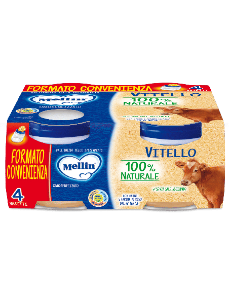 MELLIN OMOGENEIZZATO VITELLO 4 PEZZI X 80 G