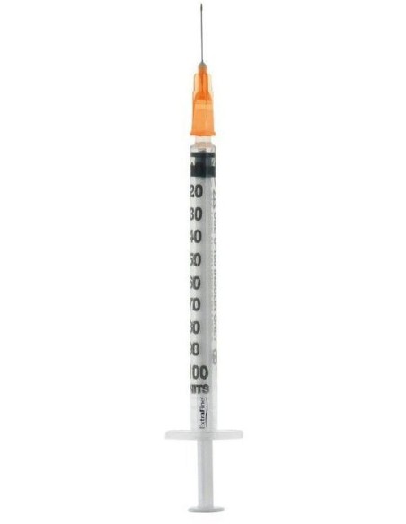 SIRINGA PER INSULINA EXTRAFINE 1ML 100 UI AGO REMOVIBILE 26 GAUGE 0,45X12 MM 1 PEZZO