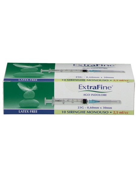 SIRINGA IPODERMICA EXTRAFINE 2,5 CC G23 0,60X30 10 PEZZI