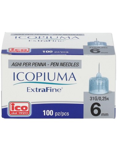 AGO PER PENNA DA INSULINA EXTRAFINE GAUGE 31 6 MM 100 PEZZI