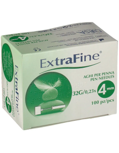 AGO PER PENNA DA INSULINA EXTRAFINE GAUGE 32 4 MM 100 PEZZI