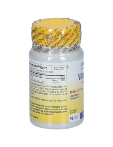 LONGLIFE VITAMIN D 1000UI 60 COMPRESSE RIVESTITE