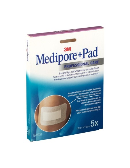 MEDICAZIONE MEDIPORE+PAD 10X10CM 5PEZZI