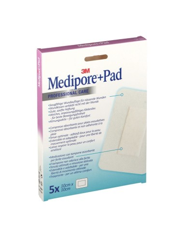MEDICAZIONE MEDIPORE+PAD 10X10CM 5PEZZI