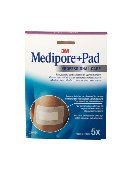 MEDICAZIONE MEDIPORE+PAD 10X10CM 5PEZZI