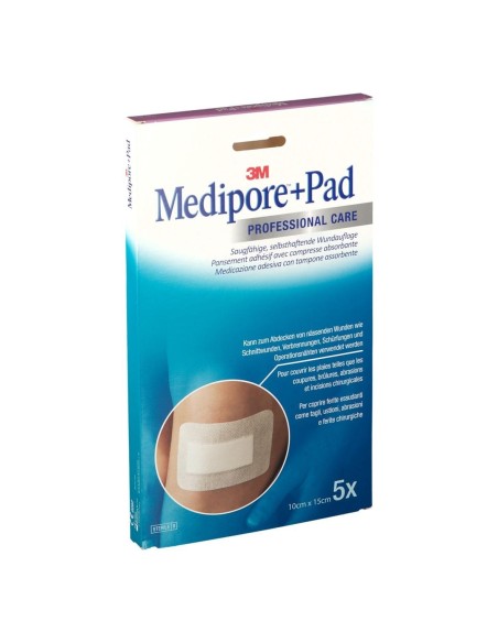 MEDICAZIONE MEDIPORE+PAD 10X15CM 5PEZZI