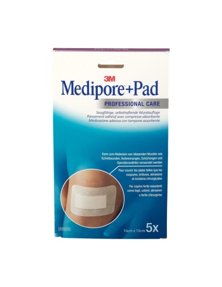 MEDICAZIONE MEDIPORE+PAD 10X15CM 5PEZZI