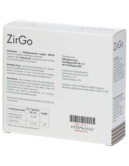 ZIRGO 12 BUSTINE