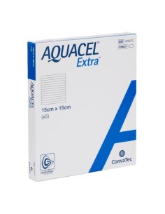 MEDICAZIONE IN TECNOLOGIA HYDROFIBER IN CARBOSSIMETILCELLULOSA SODICA E CELLULOSA RIGENERATA AQUACEL EXTRA 15X15 CM 5 PEZZI