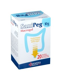 SANIPEG MACROGOL POLVERE PER SOLUZIONE ORALE 20 BUSTE DA 10 G