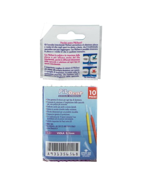 PIKDENT STUZZICOLINO 2 VIOLA 10 PEZZI
