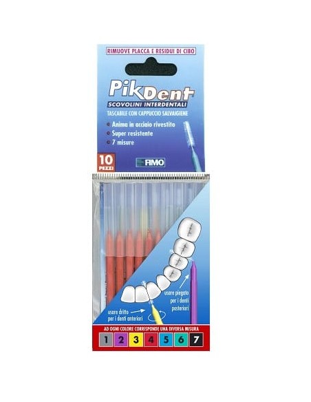 PIKDENT STUZZICOLINO 4 ROSSO 10 PEZZI