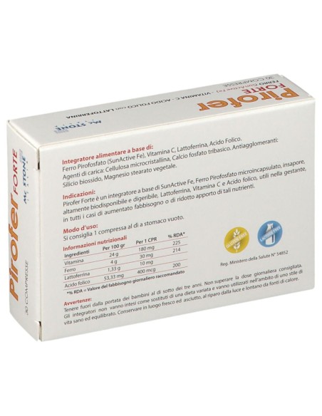 PIROFER FORTE 30 COMPRESSE DA 950 MG