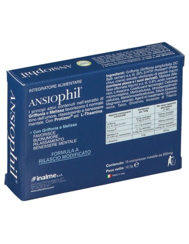 ANSIOPHIL 15 COMPRESSE 850MG