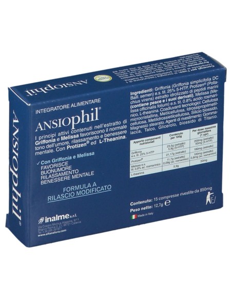 ANSIOPHIL 15 COMPRESSE 850MG