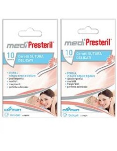CEROTTO PER SUTURA MEDIPRESTERIL DELICATI TESSUTO NON TESSUTO 6,4X108MM 10 PEZZI