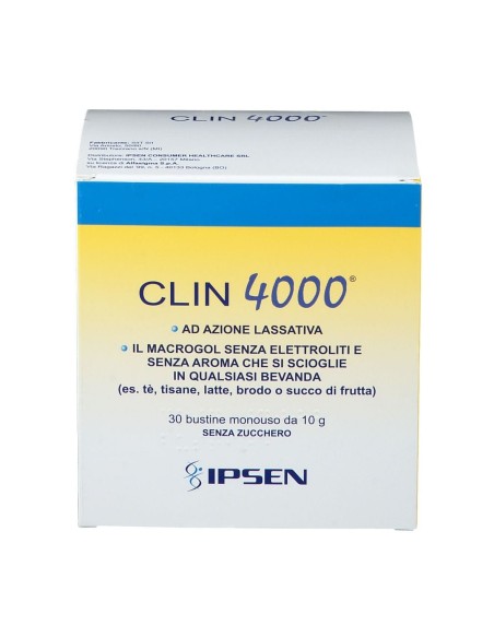 CLIN 4000 LASSATIVO 30 BUSTINE MONOUSO 10 G SENZA ZUCCHERO
