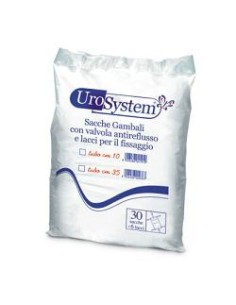 SACCA DI DRENAGGIO DA GAMBA PER INCONTINENZA UROSYSTEM TUBO 10 CM 30 PEZZI