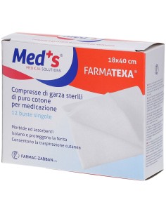 GARZA COMPRESSA MEDS FARMATEXA 12/8 18X40CM 12 PEZZI