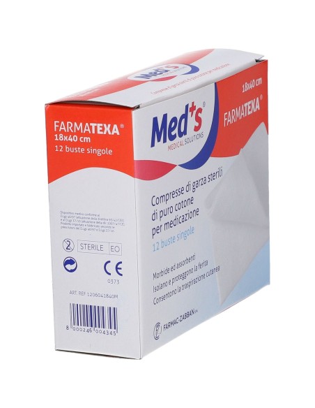 GARZA COMPRESSA MEDS FARMATEXA 12/8 18X40CM 12 PEZZI
